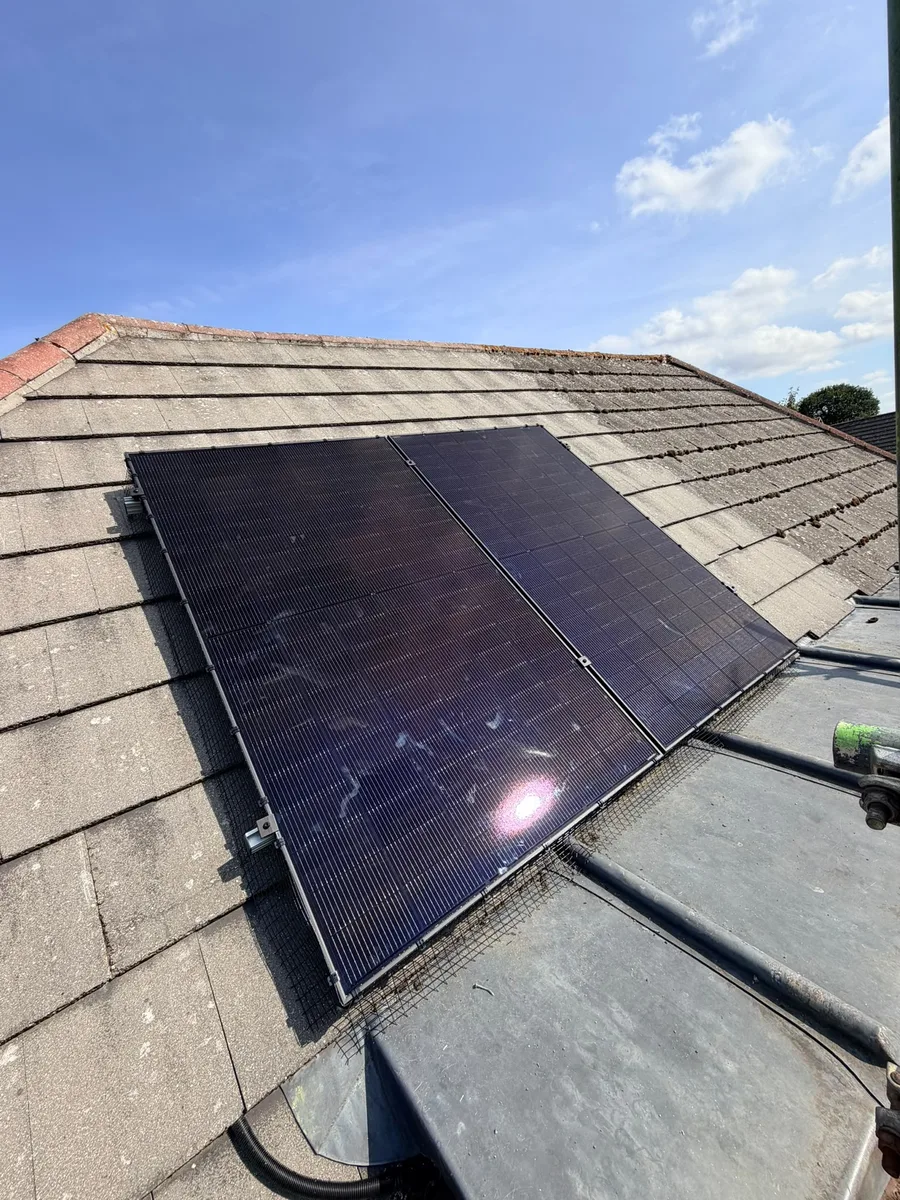 Solar panel installation on a roof in Dunmow, Essex