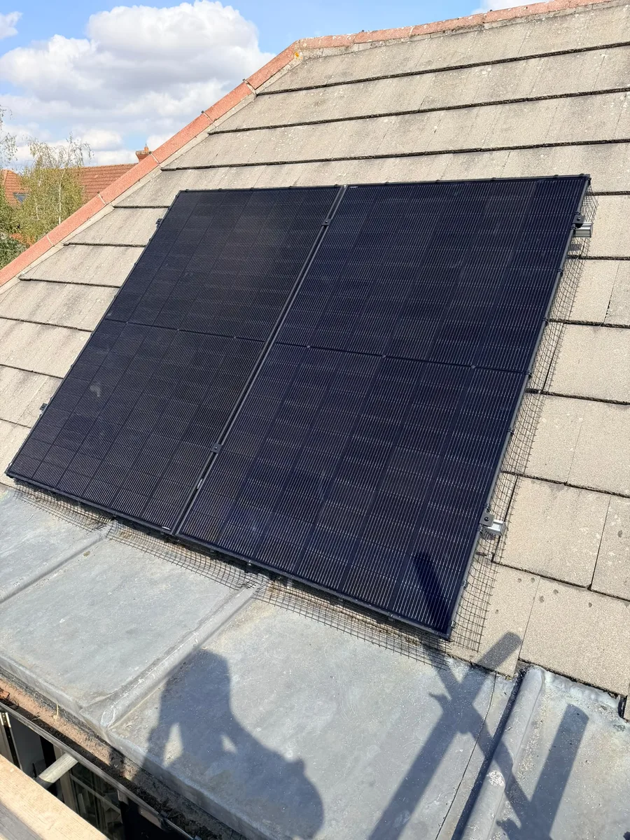 Close-up of solar panels